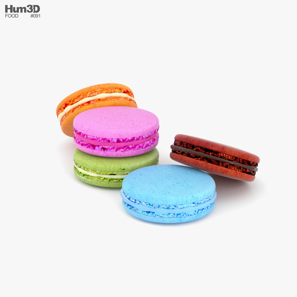 French Macarons 3d model