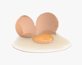 Cracked Egg 3D model