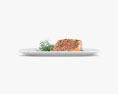 Cooked Salmon Fillet 3d model