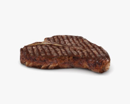 T-Bône Steak Cuit Modèle 3D