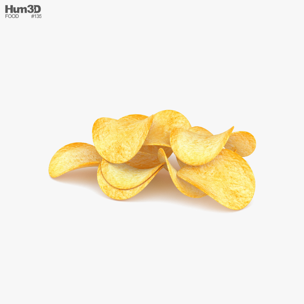 Kartoffelchips 3D-Modell