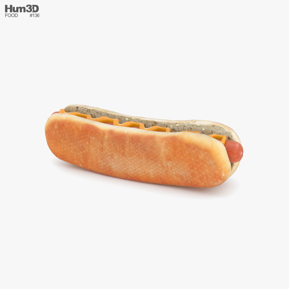 Hot-dog Modèle 3d