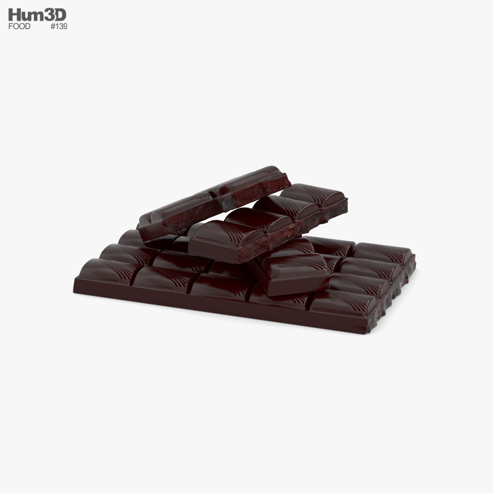 Плитка шоколаду 3D модель