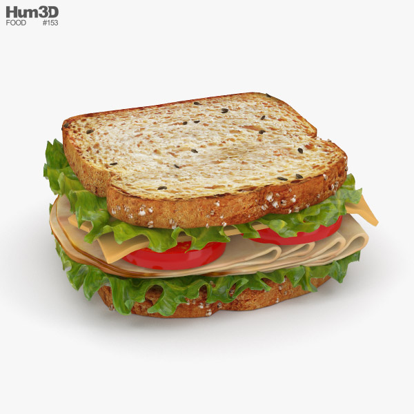 Sandwich 3D-Modell