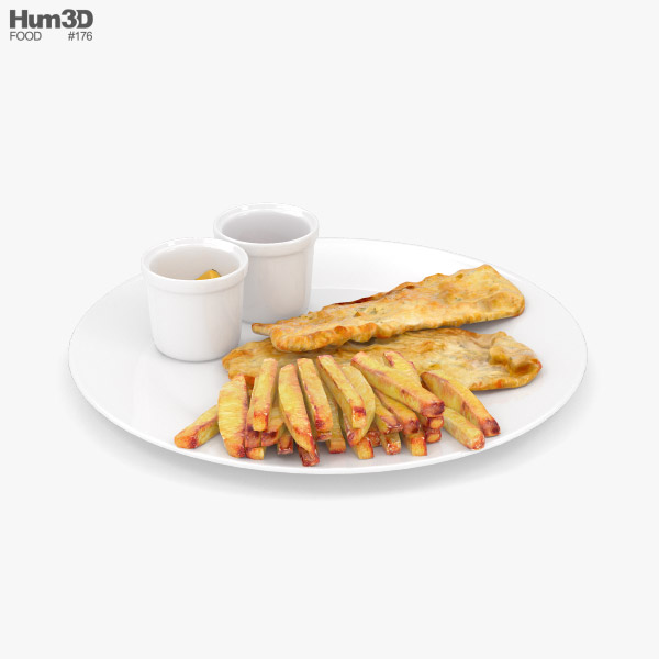 Fish and Chips 3D model