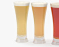Bier Pilsner Glas 3D-Modell