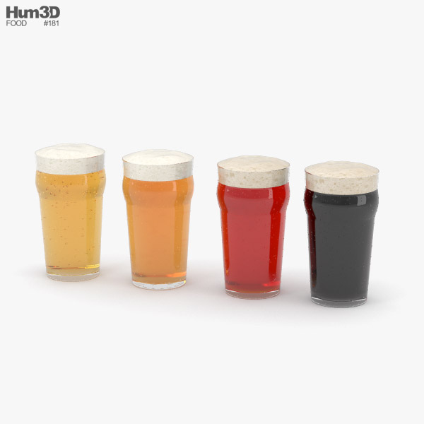 Beer Pint Glass 3D model