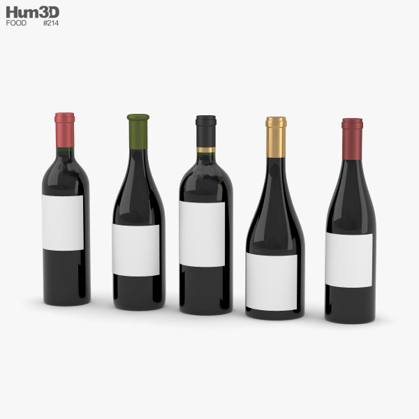 Bottiglia di vino Modello 3D
