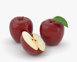 Pomme rouge Modèle 3D