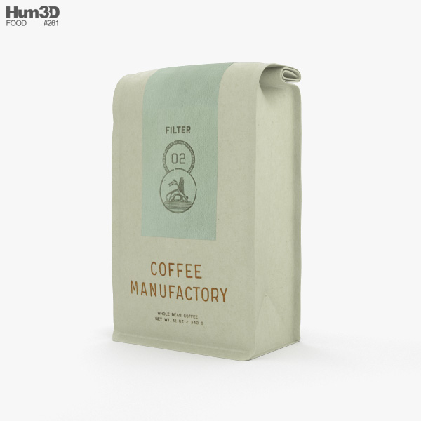 Pacote de café Modelo 3d