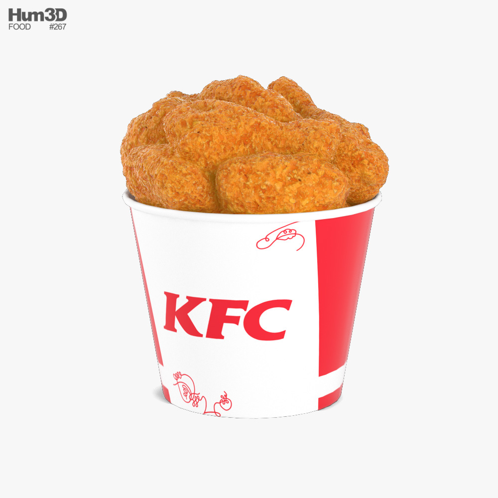 Balde KFC Modelo 3d