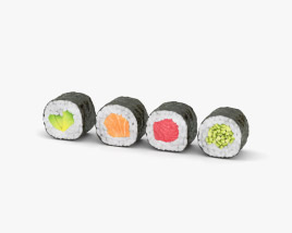 Sushi Maki Rolls 3D model