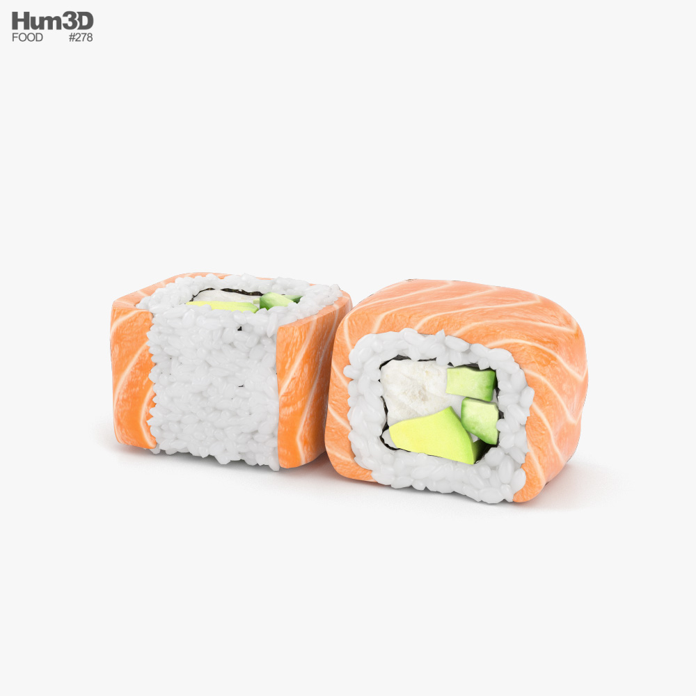 Sushi Philadelphia-Rolle 3D-Modell