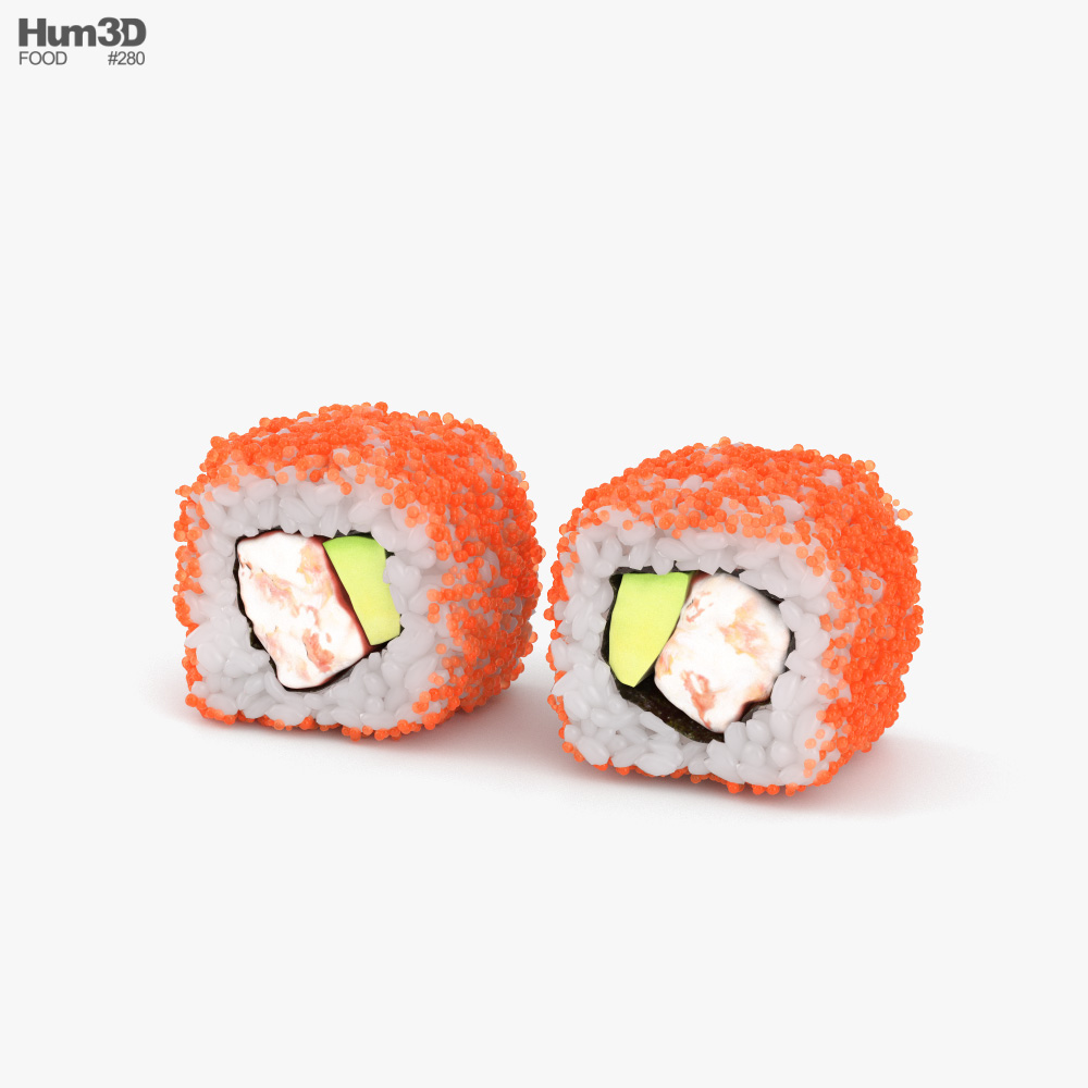 Sushi California Roll 3D модель