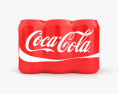 Plastic Shrink Wrapped Coca-Cola Cans Pack 3d model