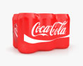 Plastic Shrink Wrapped Coca-Cola Cans Pack 3d model