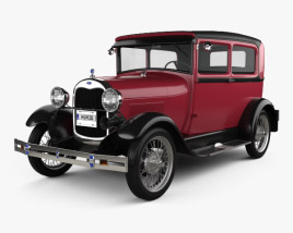Ford Model A Tudor 1929 Modelo 3d