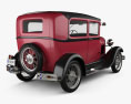 Ford Model A Tudor 1929 3Dモデル 後ろ姿