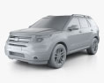 Ford Explorer 2013 3D-Modell clay render