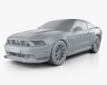 Ford Mustang Boss 302 2014 3d model clay render