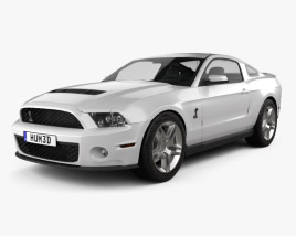 3D model of Ford Mustang Shelby GT500 2014