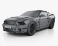 Ford Mustang Shelby GT500 2014 3d model wire render