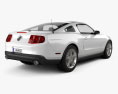 Ford Mustang V6 2012 3D模型 后视图