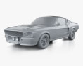 Ford Mustang Shelby GT500 Eleanor 1967 3d model clay render