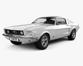 3D model of Ford Mustang GT 1967
