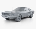 Ford Mustang GT 1967 Modelo 3D clay render