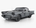 Ford Thunderbird 1957 3d model wire render
