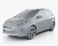 Ford Grand C-max 2015 Modelo 3D clay render