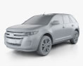 Ford Edge 2015 3d model clay render