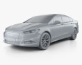 Ford Fusion (Mondeo) 2016 3D模型 clay render
