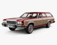Ford Country Squire 1982 3D 모델 