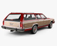 Ford Country Squire 1982 3D-Modell Rückansicht