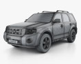 Ford Escape 2015 3D模型 wire render