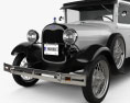 Ford Model A Pickup Closed Cab 1928 3D模型