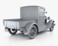 Ford Model A Pickup Closed Cab 1928 3D模型