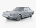 Ford Granada 세단 1982 3D 모델  clay render