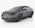 Ford Taurus SHO 2016 3d model wire render