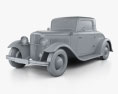 Ford Model B De Luxe Coupe V8 1932 3d model clay render
