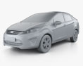 Ford Fiesta Sedán (US) 2012 Modelo 3D clay render