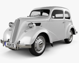 Ford Anglia E494A 2-door Saloon 1949 3D model