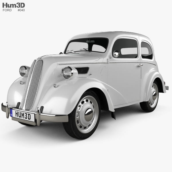 Ford Anglia E494A 2-door Saloon 1949 3D model