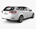 Ford Mondeo wagon 2013 3d model back view