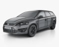 Ford Mondeo wagon 2013 3d model wire render