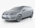 Ford Mondeo wagon 2013 3d model clay render