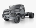 Ford F-650 / F-750 Regular Cab Chassis 2014 Modelo 3d wire render