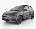 Ford Ka (ブラジル) 2012 3Dモデル wire render